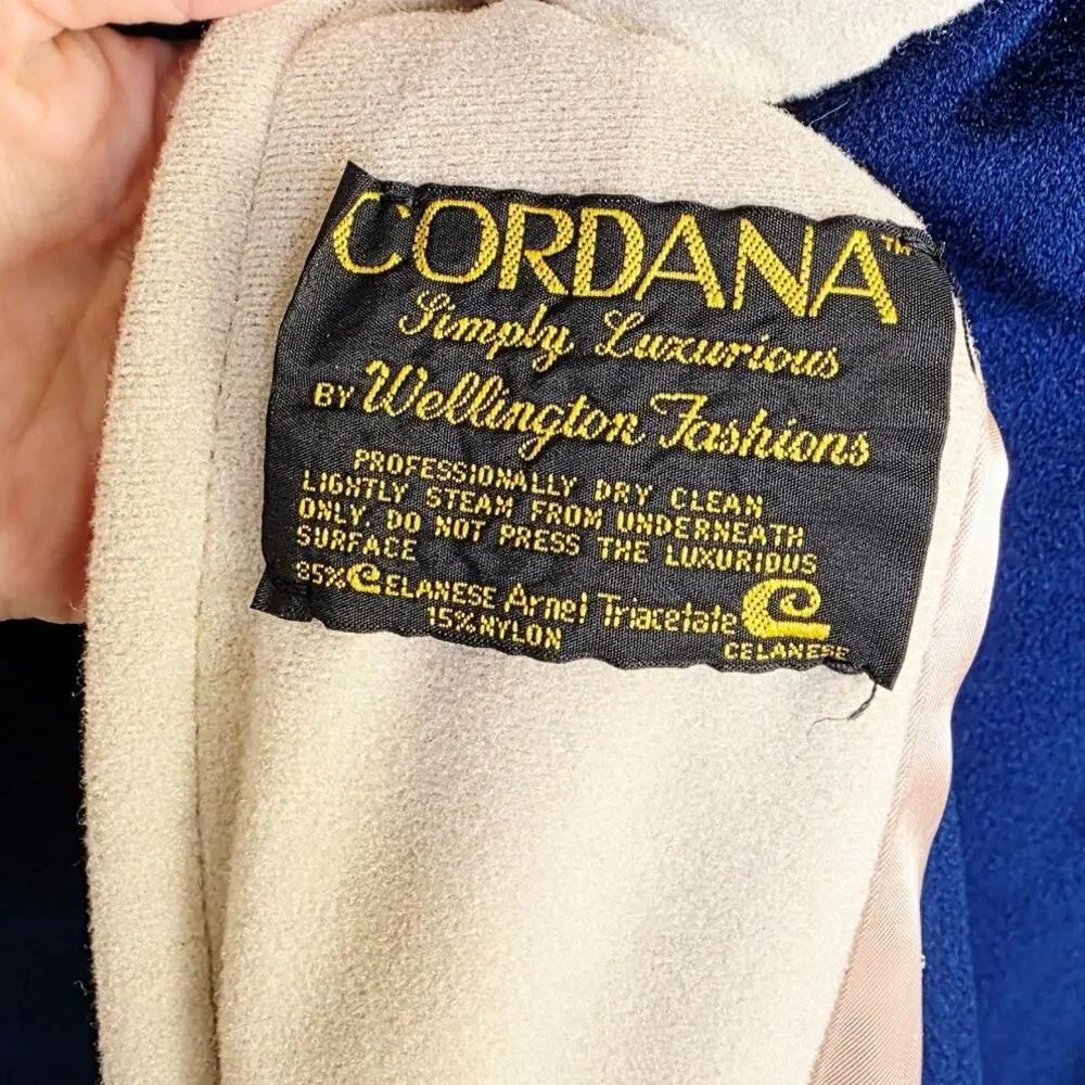 Cordana Wellington Fashion Long Coat Medium Blue Retro Vintage Classic Old Money